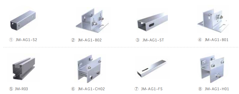 Aluminum ground mount solar racking systems I 