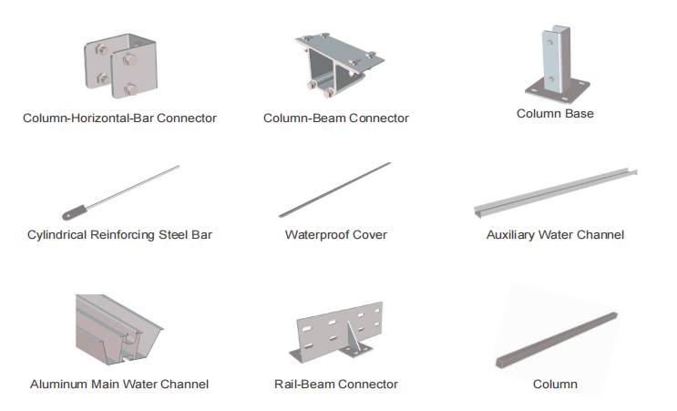 Aluminum PV carports solar mounting Systems