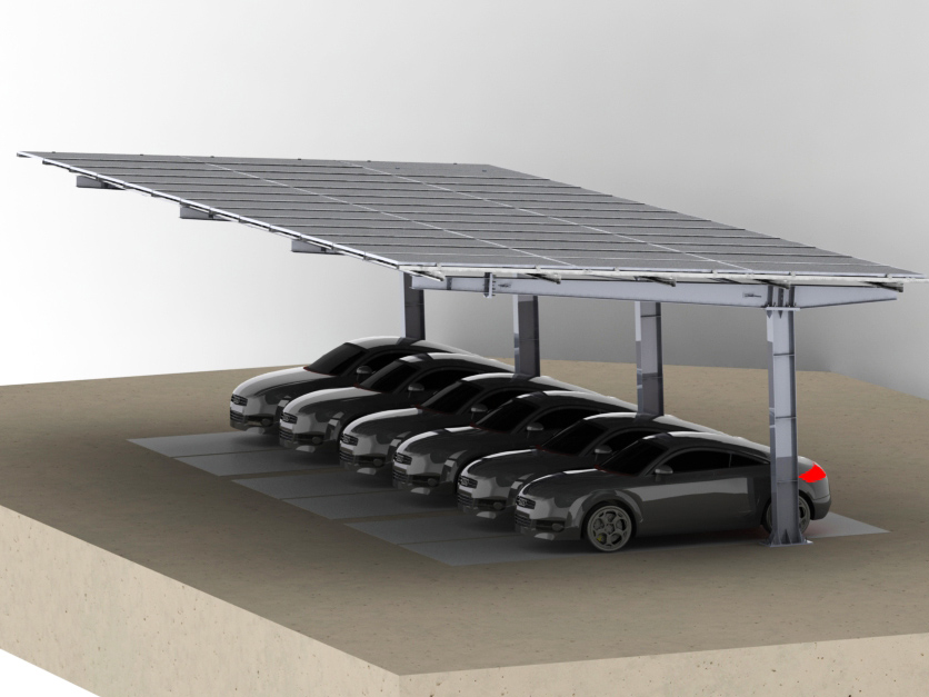 carbon steel waterproof solar energy carport mount