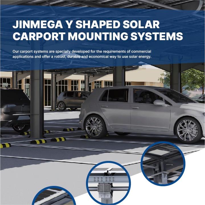 产品亮点 | JinMega Y型太阳能车棚安装系统